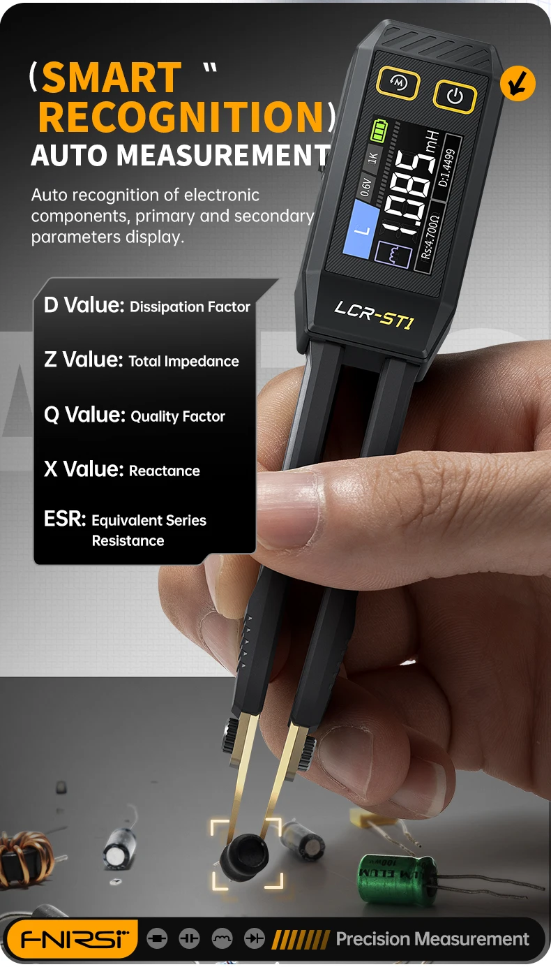 LCR-ST1 Intelligent Tweezers, LCR SMD ESR Tester, Resistance, Capacitance, Induc