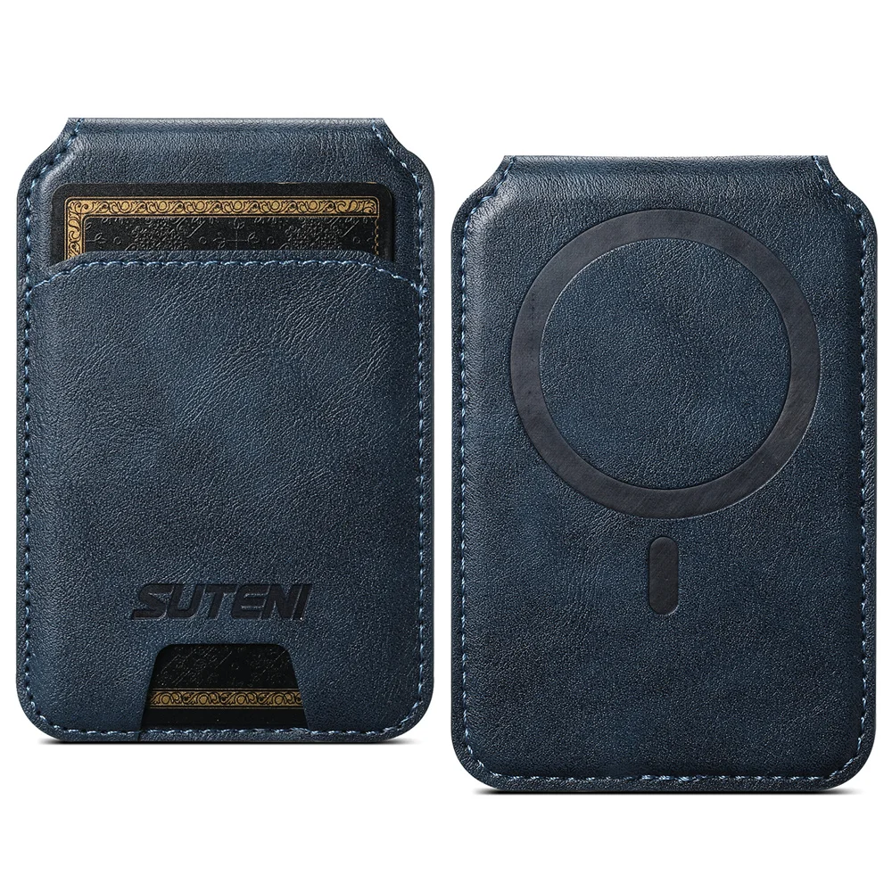 Elegant Magnetic Leather Wallet with Flip Slot Card Holder