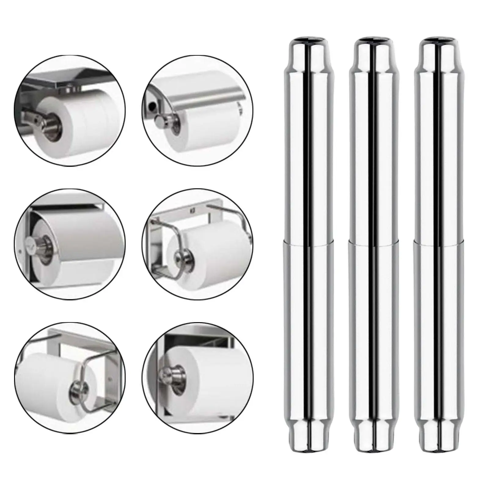 Toilet Paper Holder Insert Replacement Rod Fit Most Brackets Toilet Paper Holder Roller Spindle Spare Parts Wear Resistant Toilet Paper Holder Insert Replacement Rod Fit Most Brackets Toilet Paper Holder Roller Spindle Spare Parts Wear Resistant