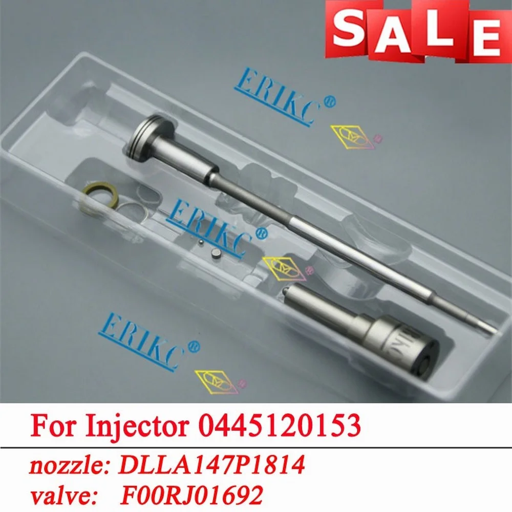 

0445120153 For Russia Kamaz Common Rail Injector Repair Kits Nozzle DLLA147P1814 Valve F00RJ01692