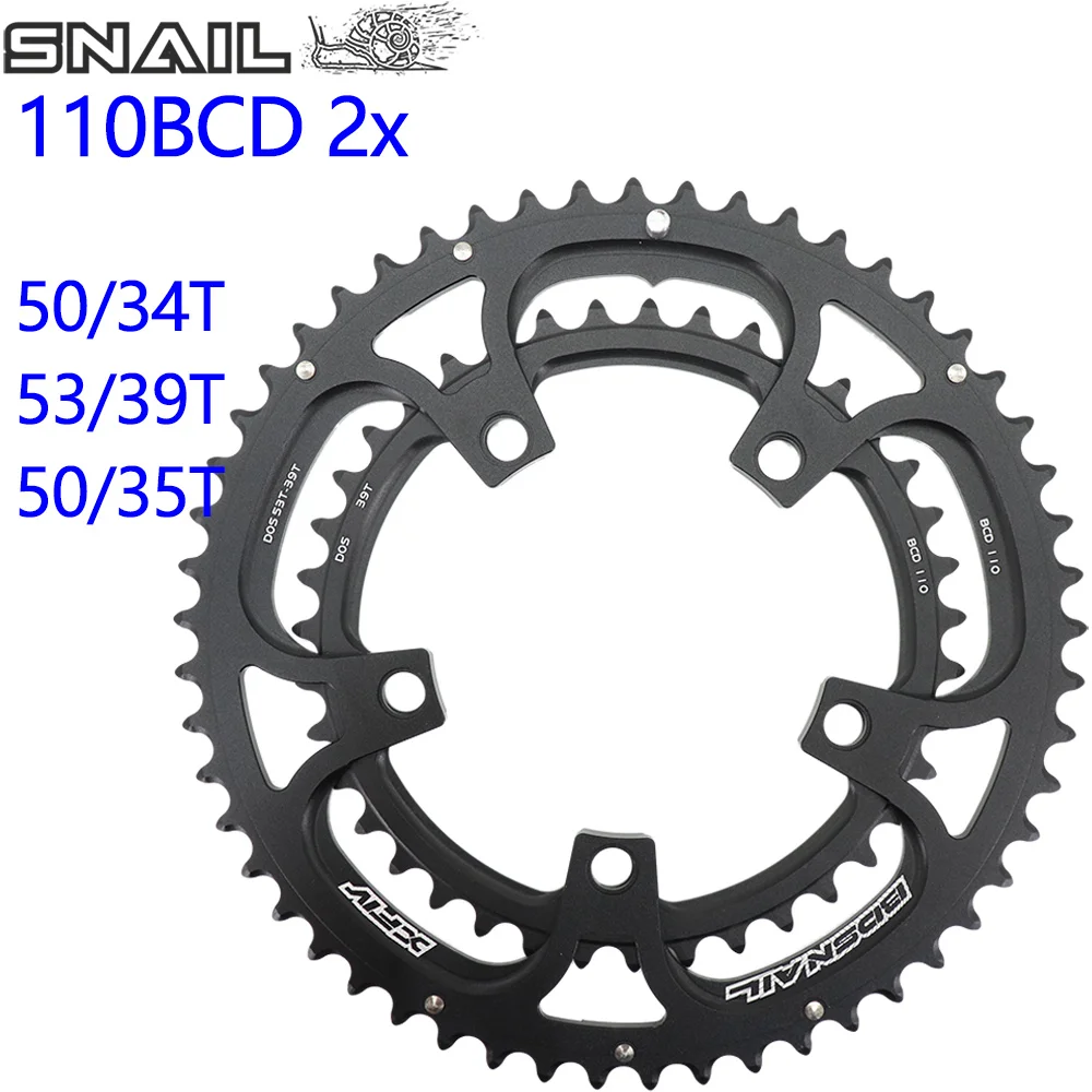 Snail Oval Road Bike Chainrings 110 Bcd Double Chainring Double Chainring 110bcd Bicycle