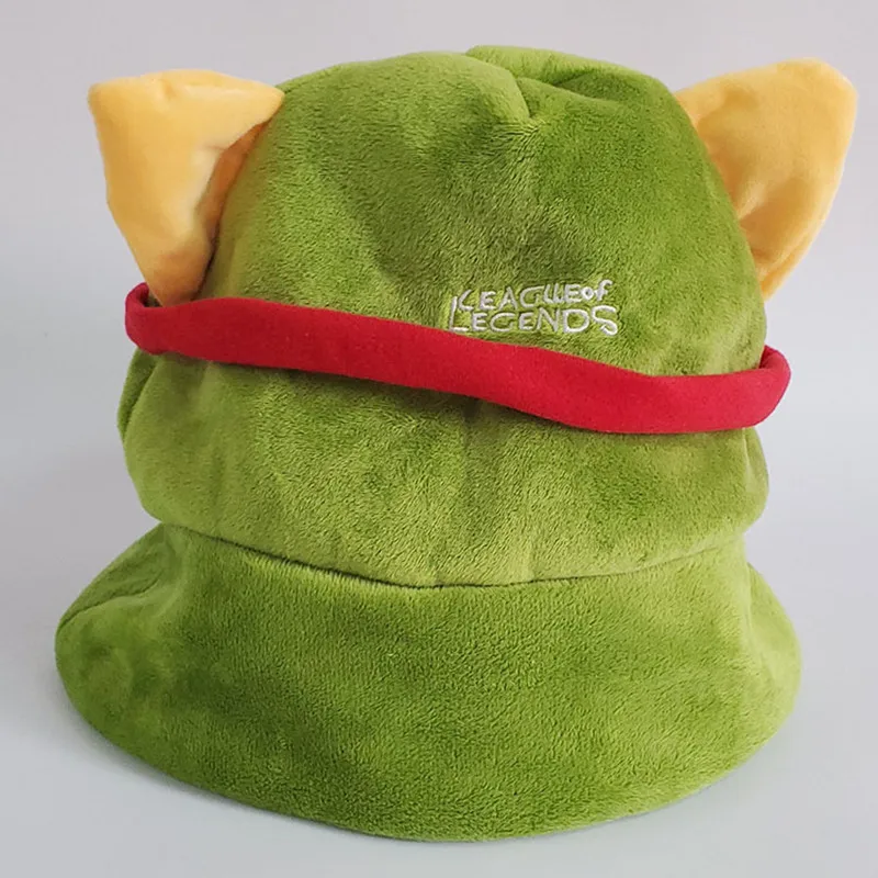 Game Lovely kawaii Swift Scout Timor Teemo's Hat LOL Cosplay Plush Warm Hat Party Teemo Cap cosplay hat