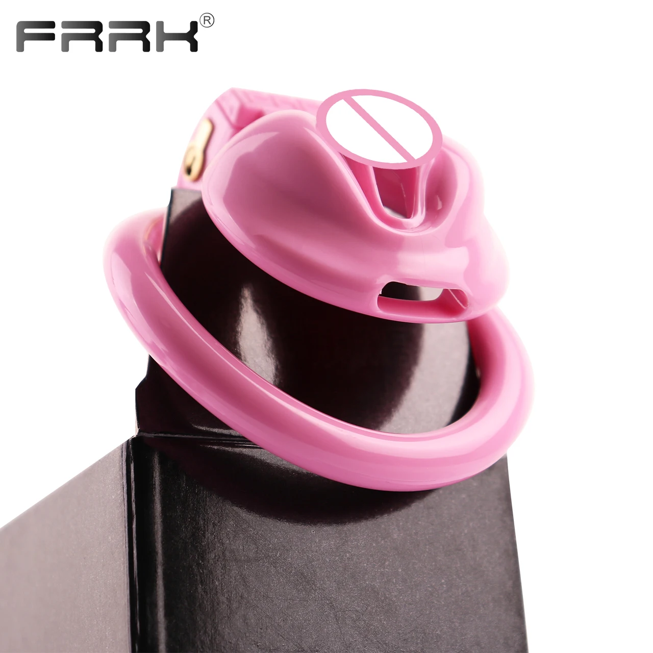 FRRK ABS Pussy Male Chastity Cage 4 Penis Rings Lock Cock Harness Belt BDSM Sex Toys For Men Femboy 18+ penis chastity cage chastity lock sex toy chastity cage accessory penis cock ring