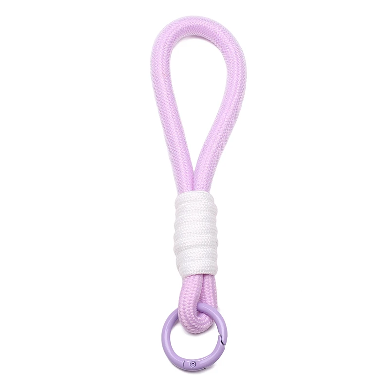 Reine Farbe Gewebt Handy Lanyard Net Tuch Stil Wasser Flasche Schlüsselbund Ring Kreative Auto Schlüssel Hängende Dekoration ﻿ – Detail 11