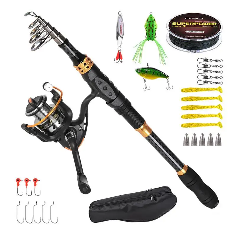 

Telescopic Fishing Rod And Reel Combo Telescopic Portable Rod Telescoping Fishing Pole Fishing Gear Set Fishing Rod Reel Combos