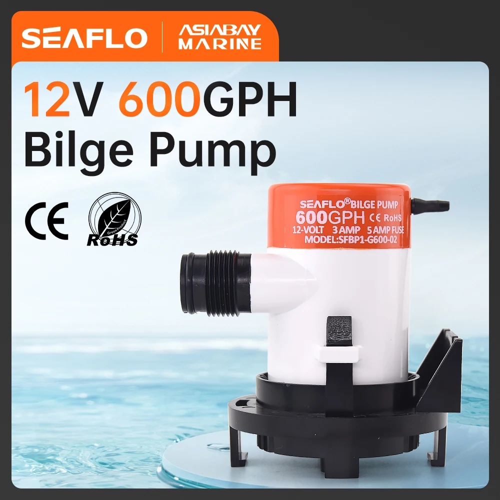 Bilge Pump Marine Water Pump Seaflo Submersible Pump Electric Water Pump 600GPH Filter Water Mini 12V Bilge Evacuation Boat Ship Marine