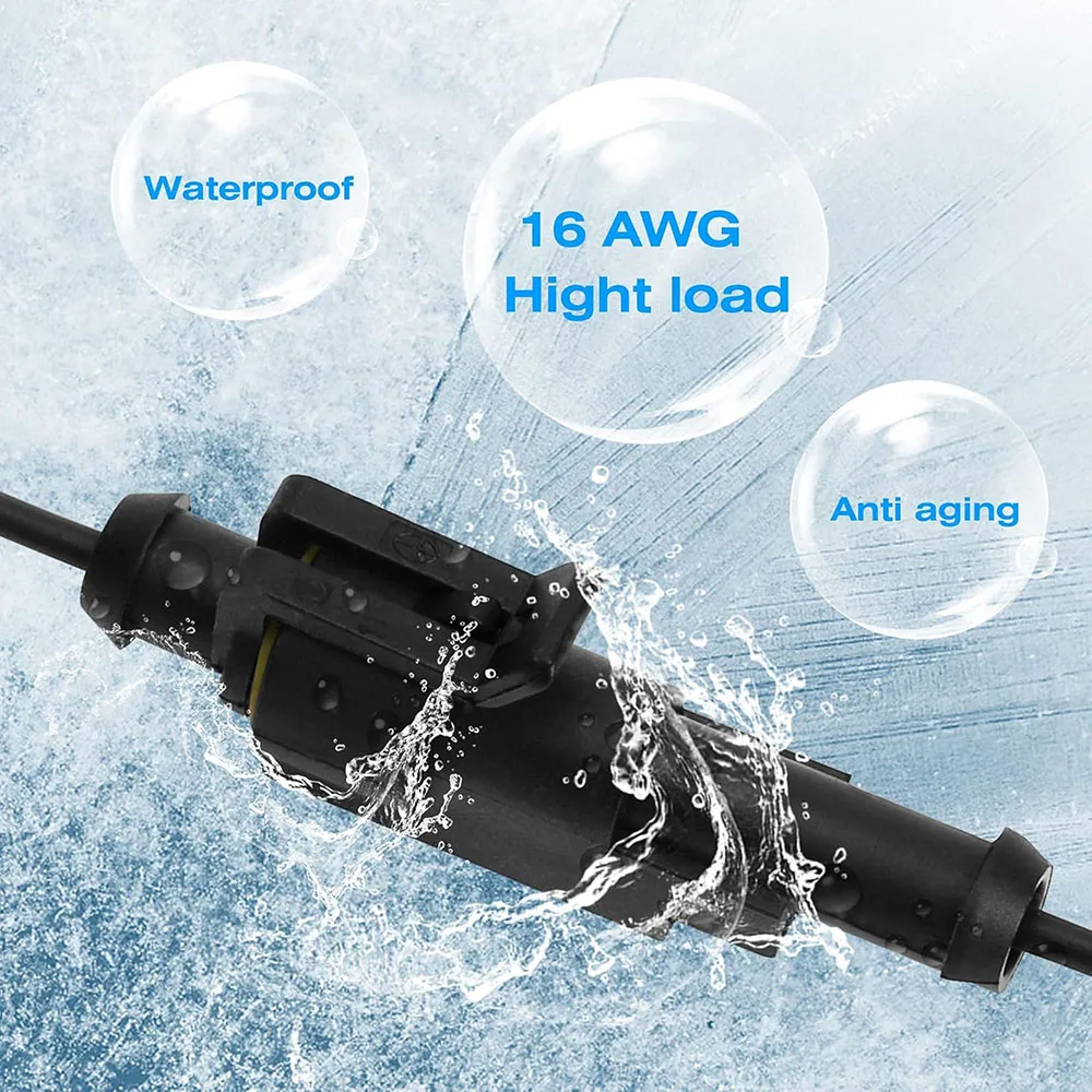 1-Pin-Steckverbinder, wasserdichter Steckverbinder, männlich und weiblich, geeignet für Auto, LKW, Boot und andere Kabelverbindungen, 10er-Pack – Detail 2