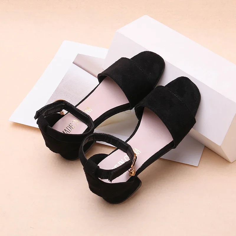 Black Non Slip Kids School Sandals