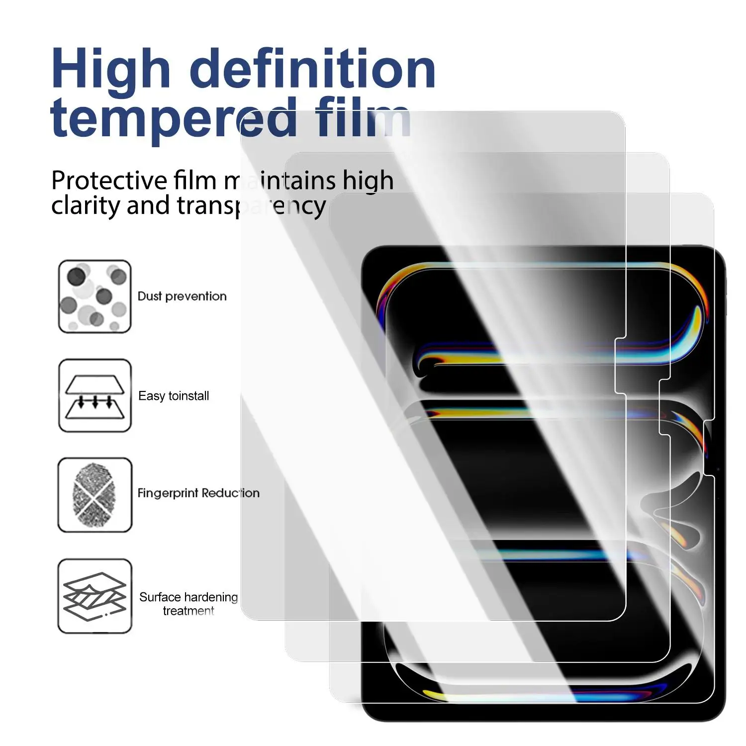 Shatterproof Tempered Glass Screen Protectors for iPad Air - Easy Installation, Ultimate Protection Film