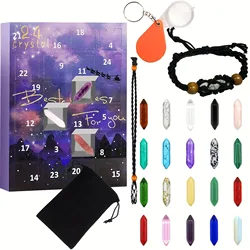 Holiday Gemstone Advent Calendar: 24-Day Countdown with Natural Crystals - As show (Deep Sapphire)