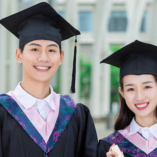 Classic Graduation Cap with Tassel Mortar Board Academic High School Bachelor Hat of Graduate Party Ceremony Photo Props QX2D 2