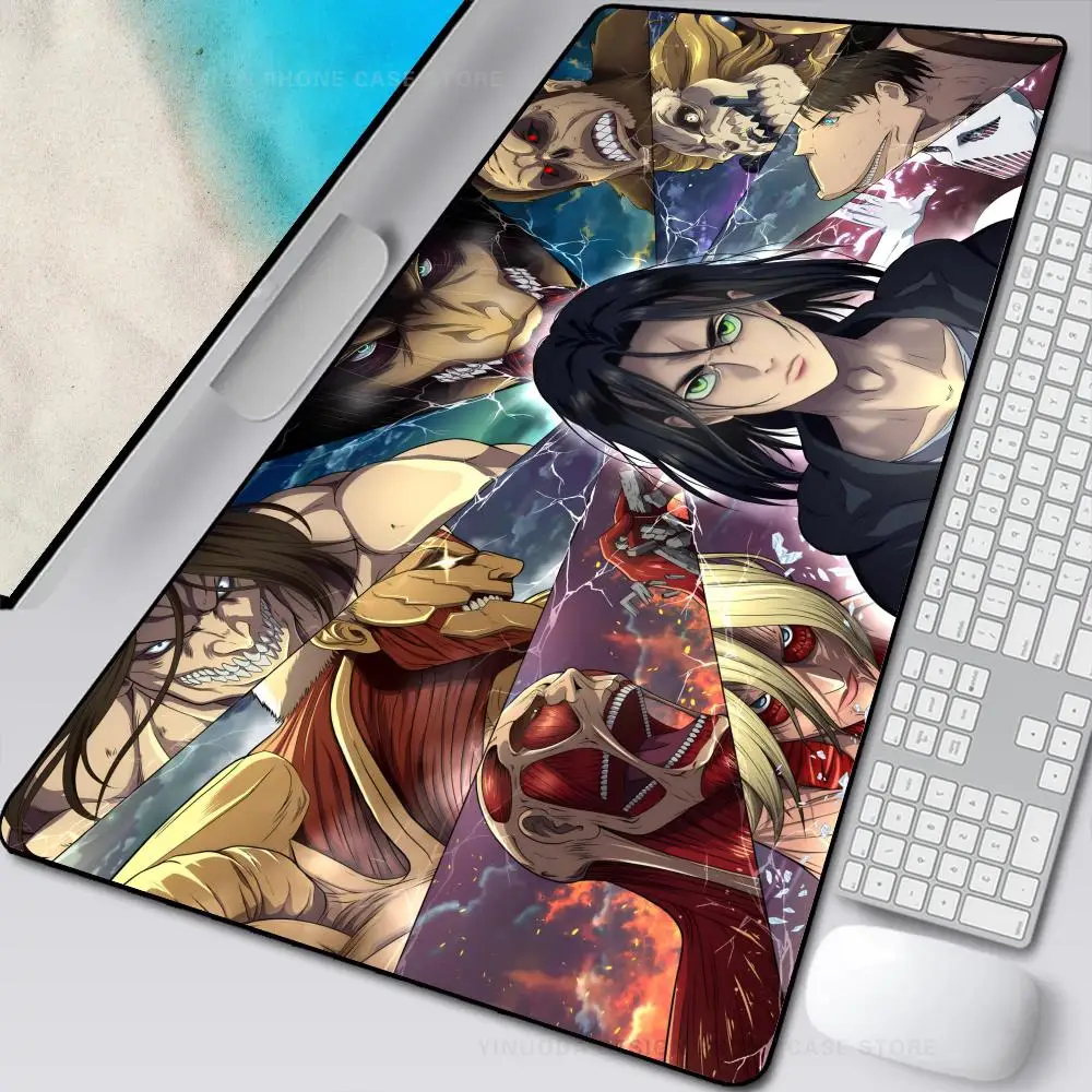 Anime Attack On Titan Tappetino Per Mouse Tappetino Da Scrivania Con Accessori Per Giochi Pad Prime Gaming Xxl Tappetino Per Tastiera Con Imbottitura 