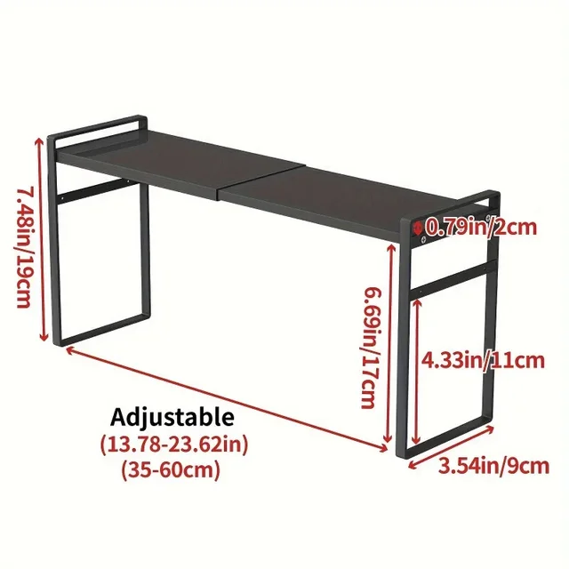 ZEXEF ชั้นเก็บของ Square Saving Counter Shelf ขยายได้ชั้นวางของอเนกประสงค์ชั้นวางของตู้ครัวสําหรับทุกที่ 6