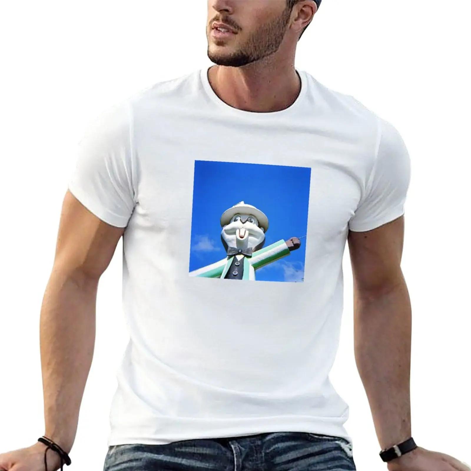 New Giant Gopher Statue-Lomografia Medio Formato Diana F + T-Shirt T-Shirt Uomo Ragazzi Magliette Bianche T-Shirt Manica Corta Da Uomo