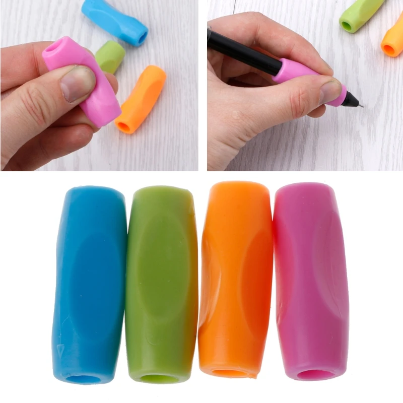 2022 New 4PCS/Pack Writing Pencil Pen Holder Writing Aid Grip School Supplies for Kids Preschoolers Children Adults Students images - 6