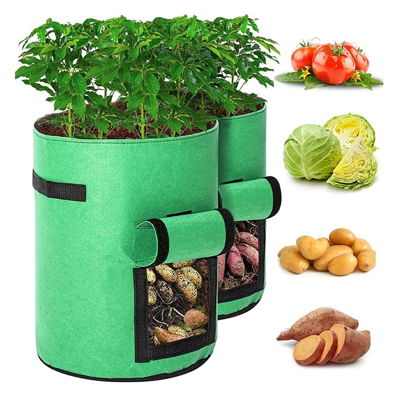 Potato Planter Grow Bags 37 Litre (Set Of 2) I Garden Selections Potato Grow Bags, Pack 10