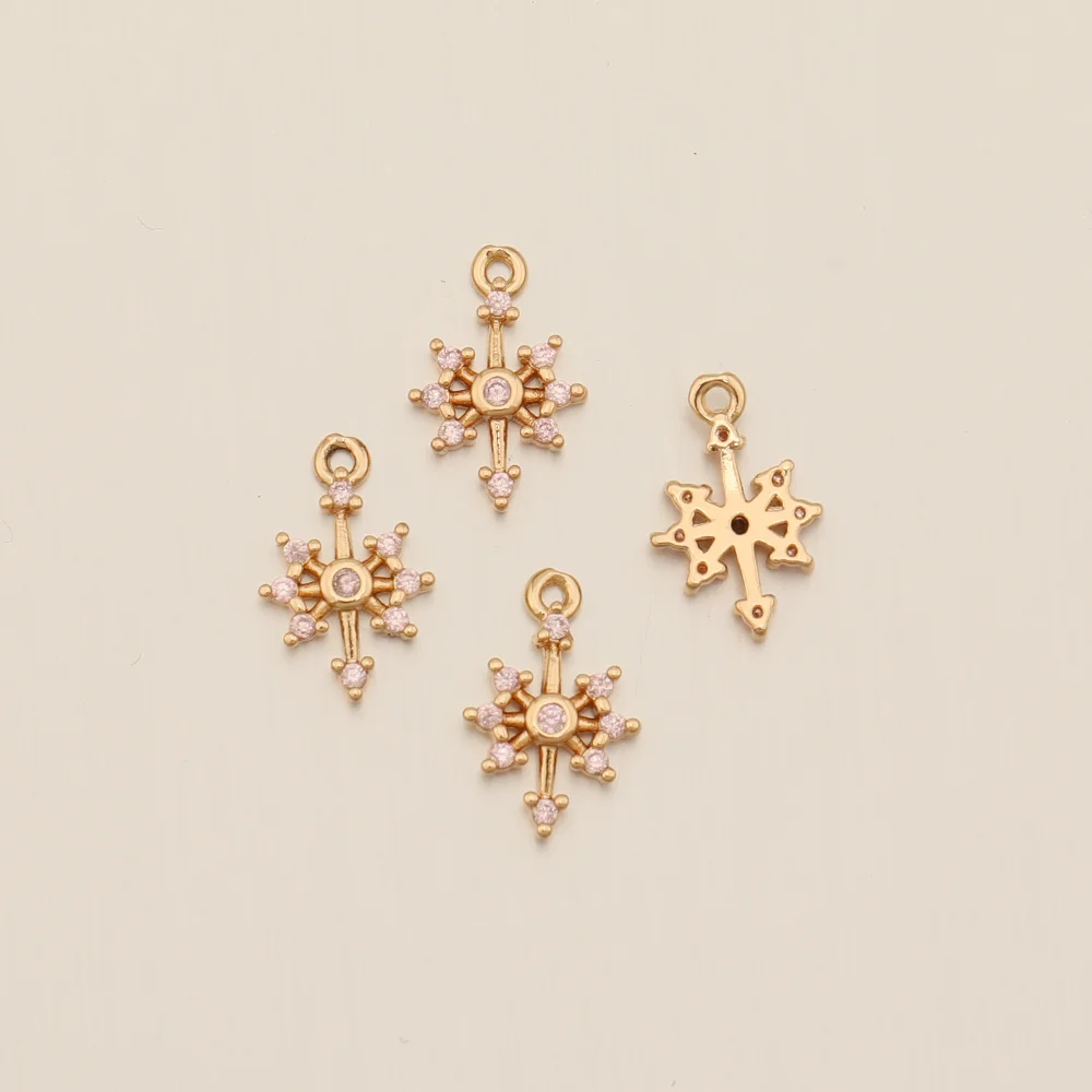 Cordial Design 9*13MM 100Pcs CZ Charms/Flower Shape/Hand Made/DIY Jewelry Parts/Rhinestone Pendant/Jewelry Findings & Components - cordial