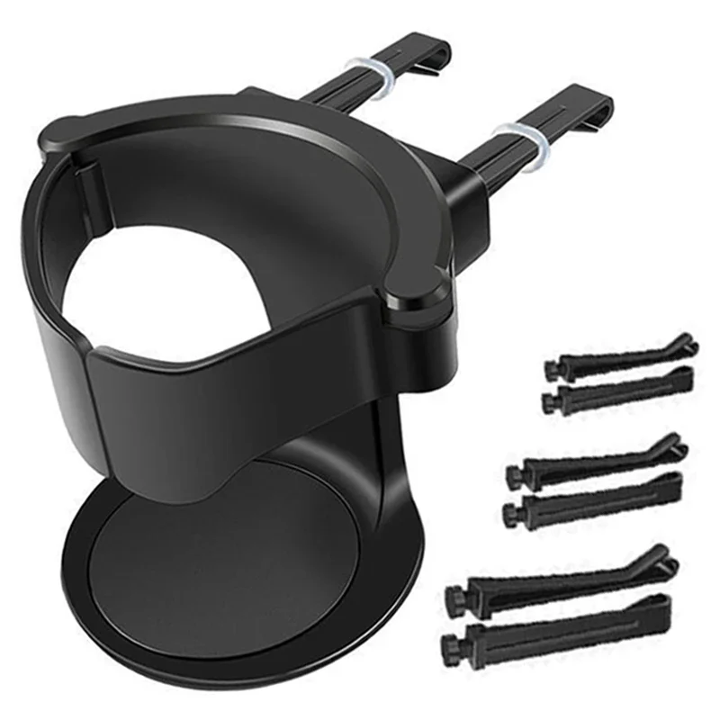 Set Da 2 Portabicchieri Auto Con Clip Per Bocchette D'aria – Supporto Universale Regolabile In ABS, Antivibrazione, Per Tazze, Lattine E Posacenere (nero)