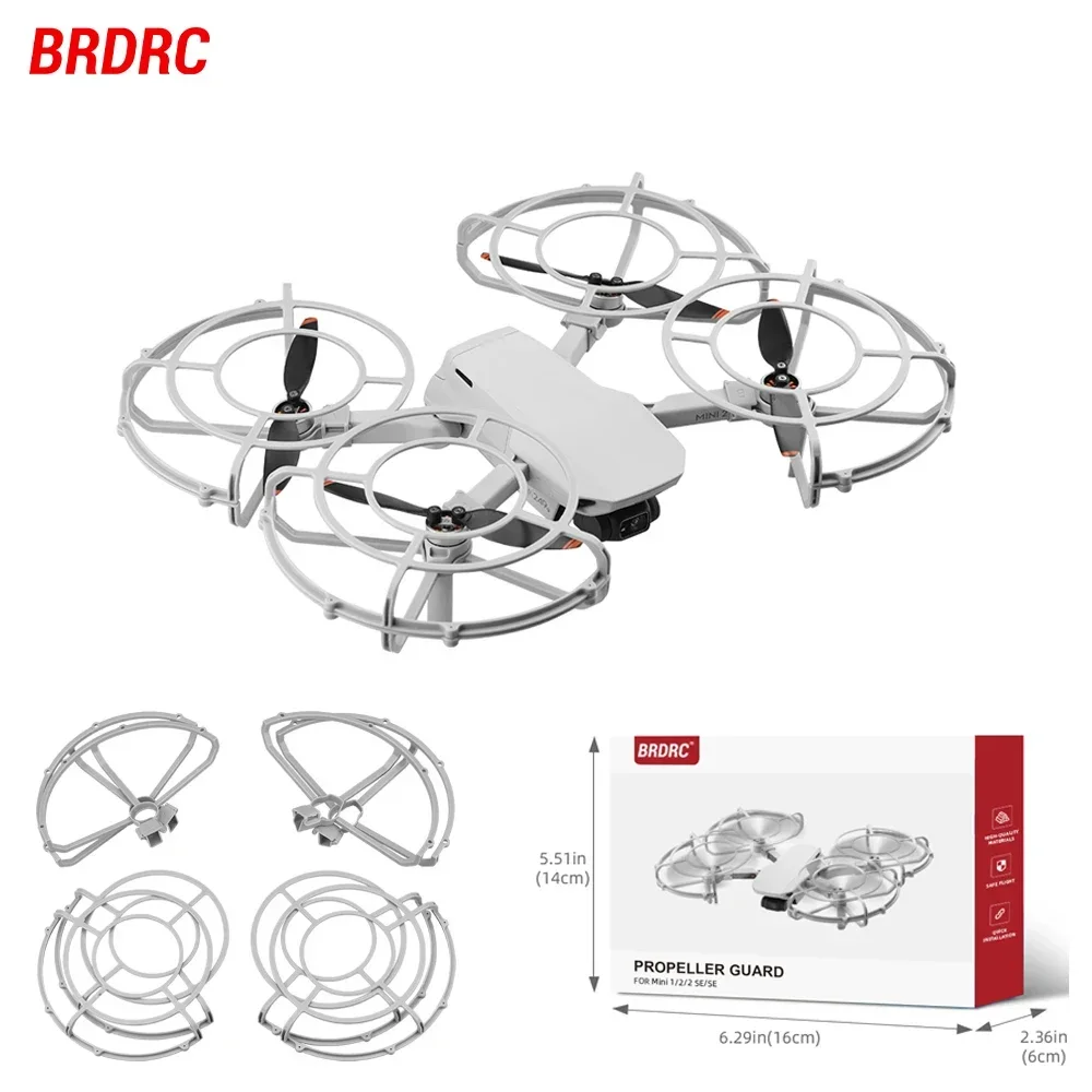 BRDRC Propeller Guard DJI Mini 4K/Mini 2/Mavic Mini 1/SE Quick Release Props Wing Fan Cover Two Modes Cage Drone Accessory drone accessories tripod propeller protection kit propeller protector