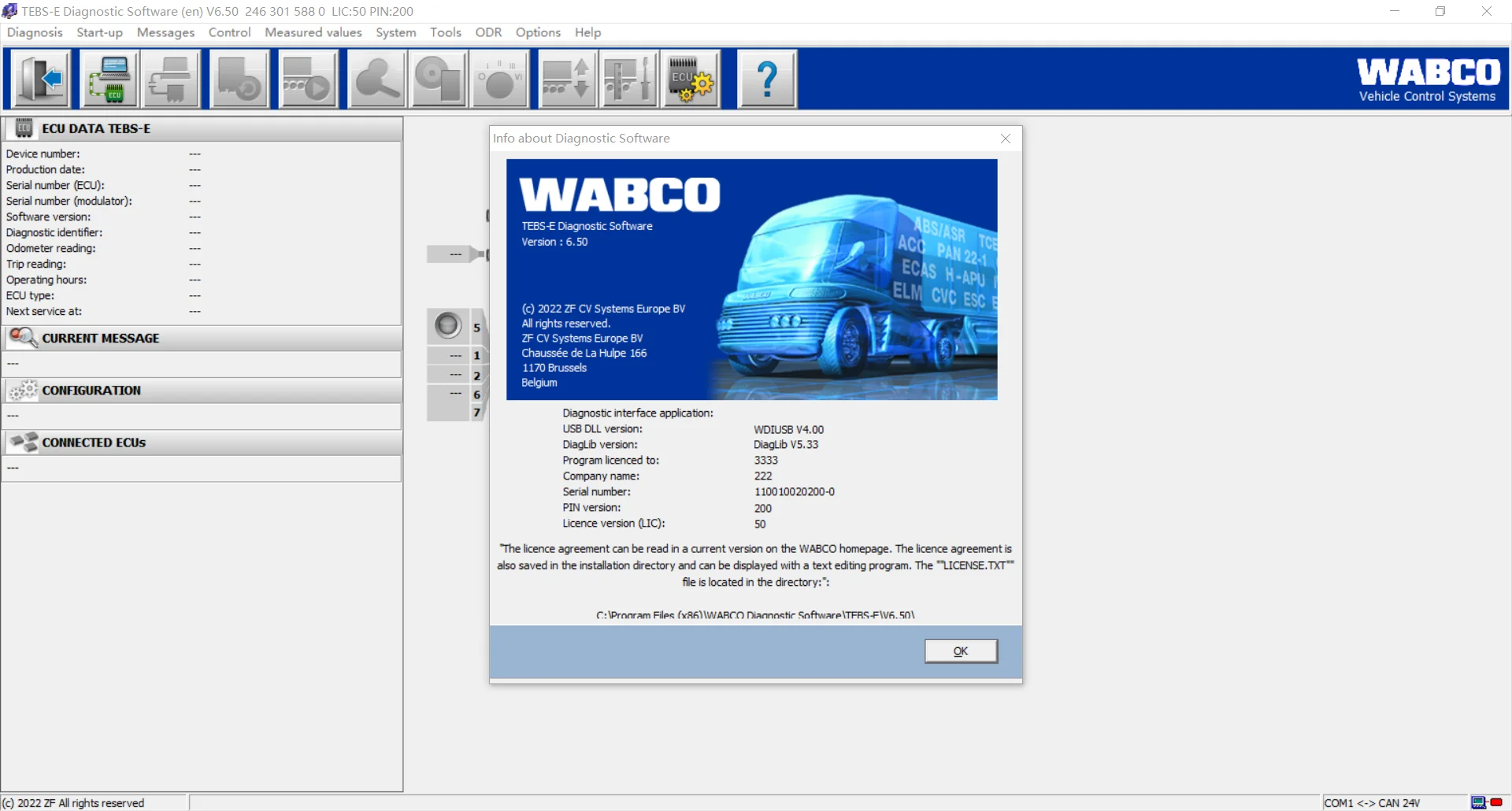 

Для диагностики Wabco TEBS-E v6.51 + активатор
