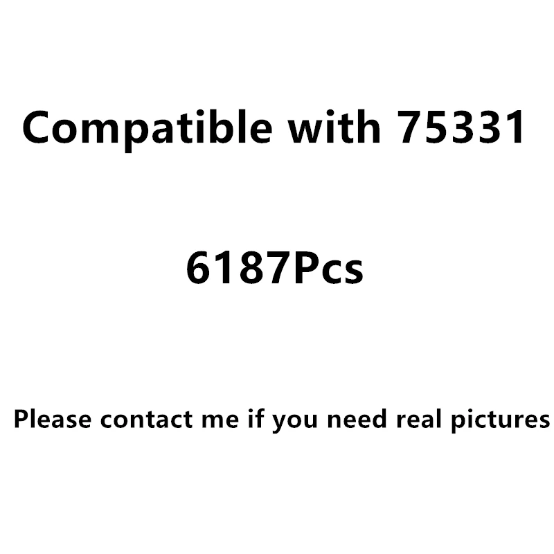 RC 조명 5331 포함 면도날 크레스트 빌딩 블록, 벽돌 조립, 생일 크리스마스 선물 장난감, 75331 호환, 6187PCs