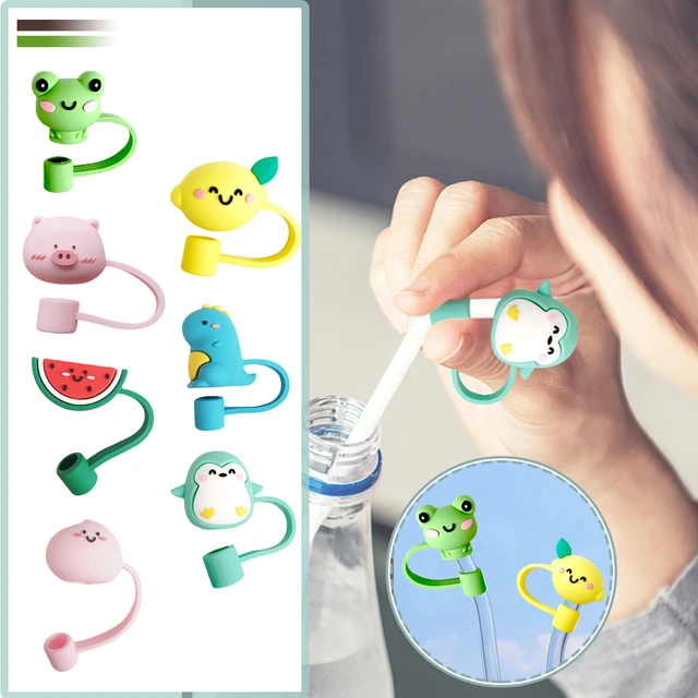 1PC Cartoon Silicone Straw Tips Drinking Dust Cap Splash Proof Plugs Cover  Creative Cup Accessories 6-8mm Straw Sealing Tools - AliExpress