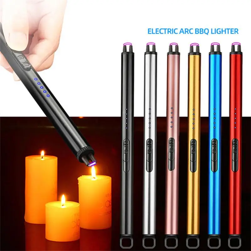 Electric Arc Lighters Metal Kitchen Lighter Gas Stove Windproof Igniter Candle Outdoor USB Rechargeable Plasma Electronic Gadget