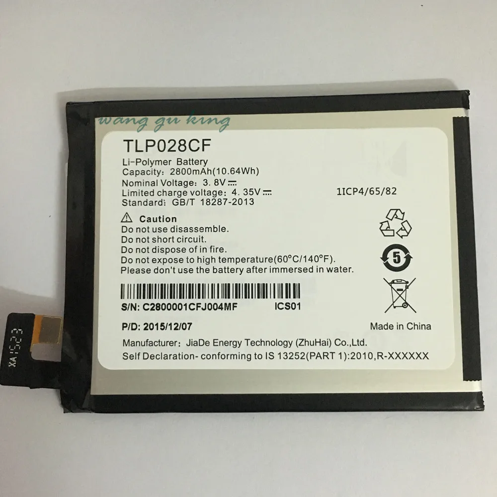 

3,8 V новый высококачественный TLp028CF 2800mAh аккумулятор для Alcatel запасной аккумулятор