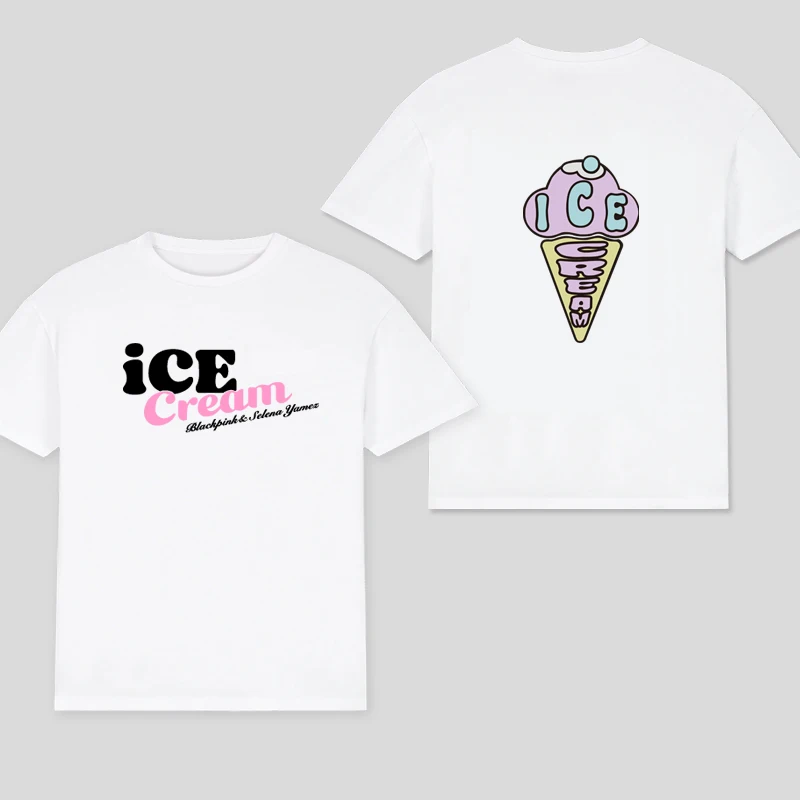 100% Cotton T Shirt Men Women T-shirt Black Print Pink Kpop Short Sleeve Casual Oversized Girl Tee Fashion Big Size Clothing 6