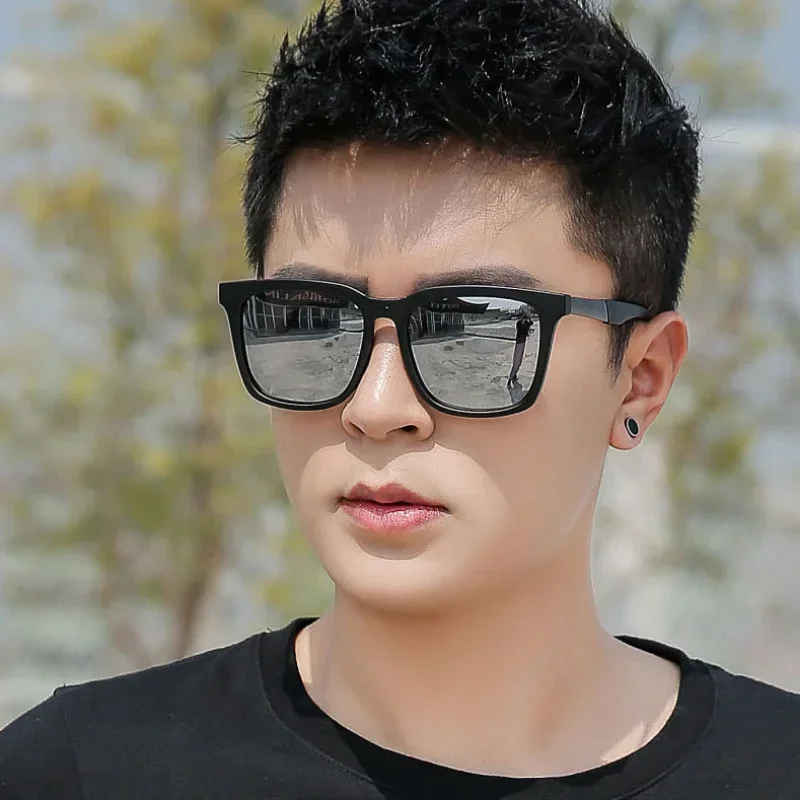 Polarized sunglasses male sunglasses trend Korean version fishing driving glasses fashion square eyes UV protection polarized sunglasses,fishing sunglasses