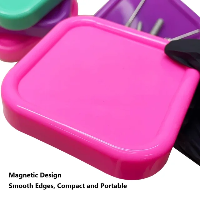 Magnetic Nail Tool Organizer, Storage Tray for Nail Grinding Heads, Cat Eyes Magnet, Portable Magnetic Nail Art Container 5