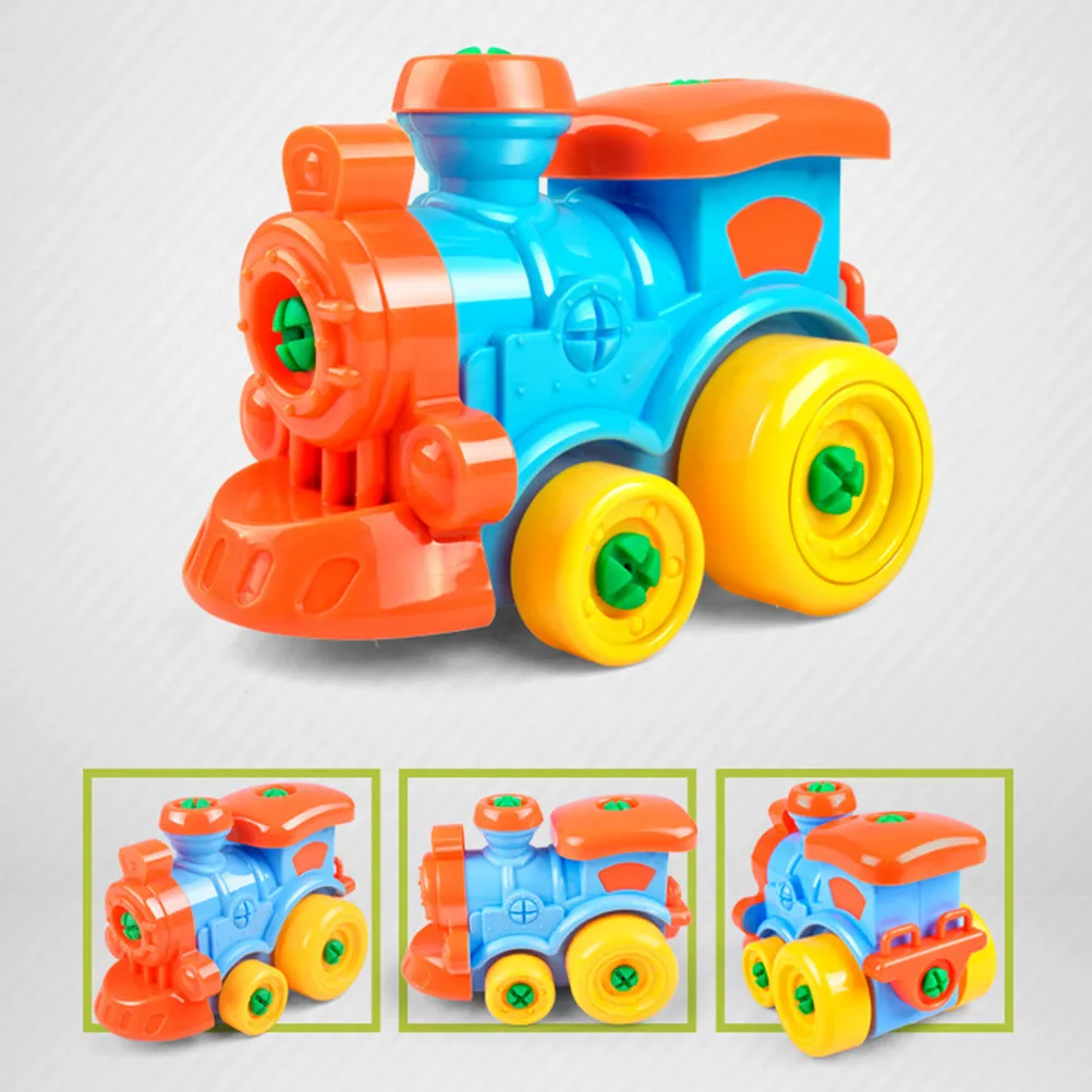 어린이 조립 분해 기차 교육용 DIY 조립 3D 퍼즐 어린이 조기 학습 빌딩 연습 선물