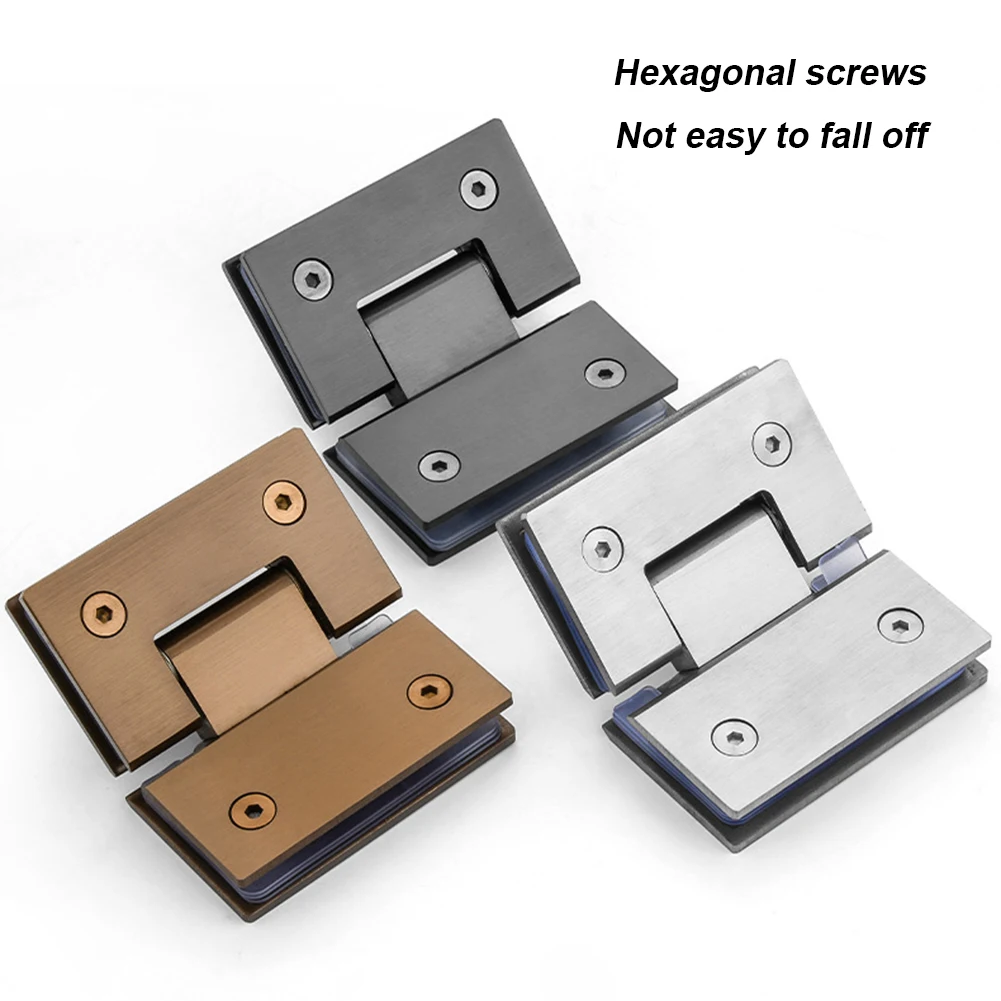 180 Degrees Showcase Clip 304 Stainless Steel Heavy Duty Glass Bracket Clamp Shower Door Hinge Furniture Hinge Replacement Parts