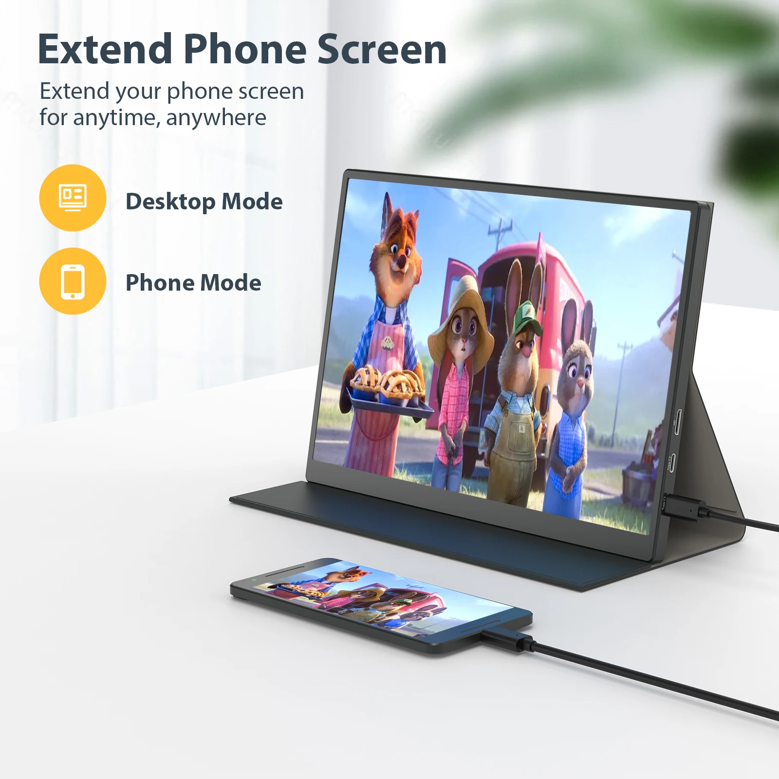 Miktver MK105 Ǯ HD ޴ , 10.5 ġ USB-C IPS, 100% sRGB,  Ʈ HDMI ̹ ÷, Xbox PS4 , 1920x1280