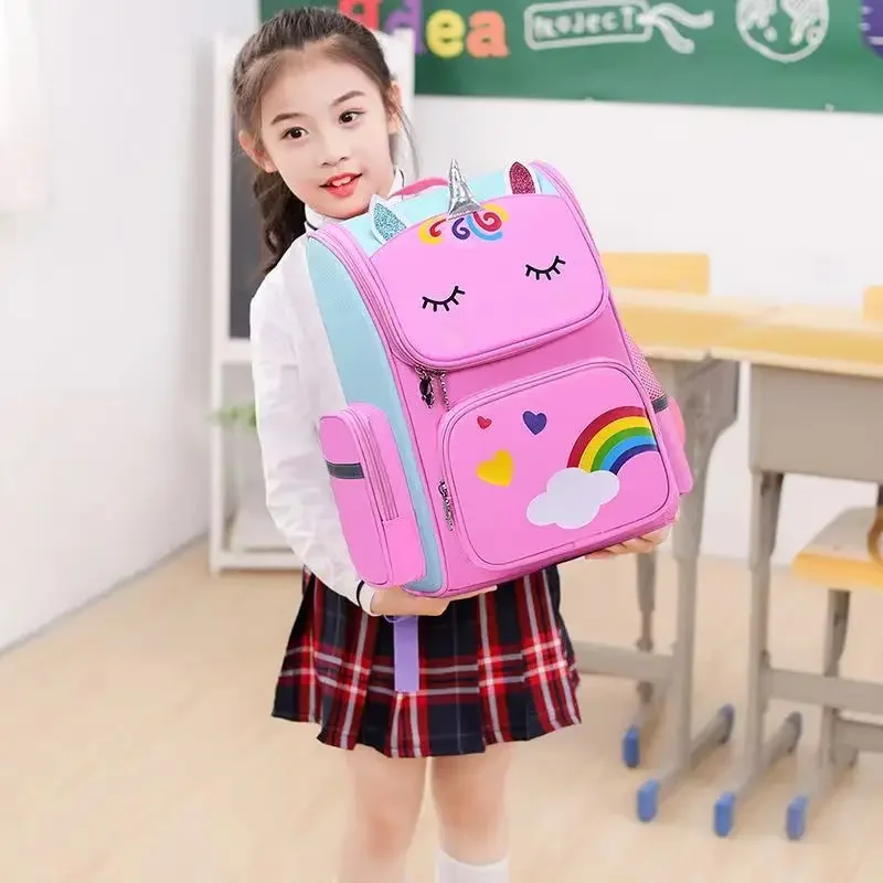 Girl School Backpack With Large Capacity Waterproof Unicorn Print 3