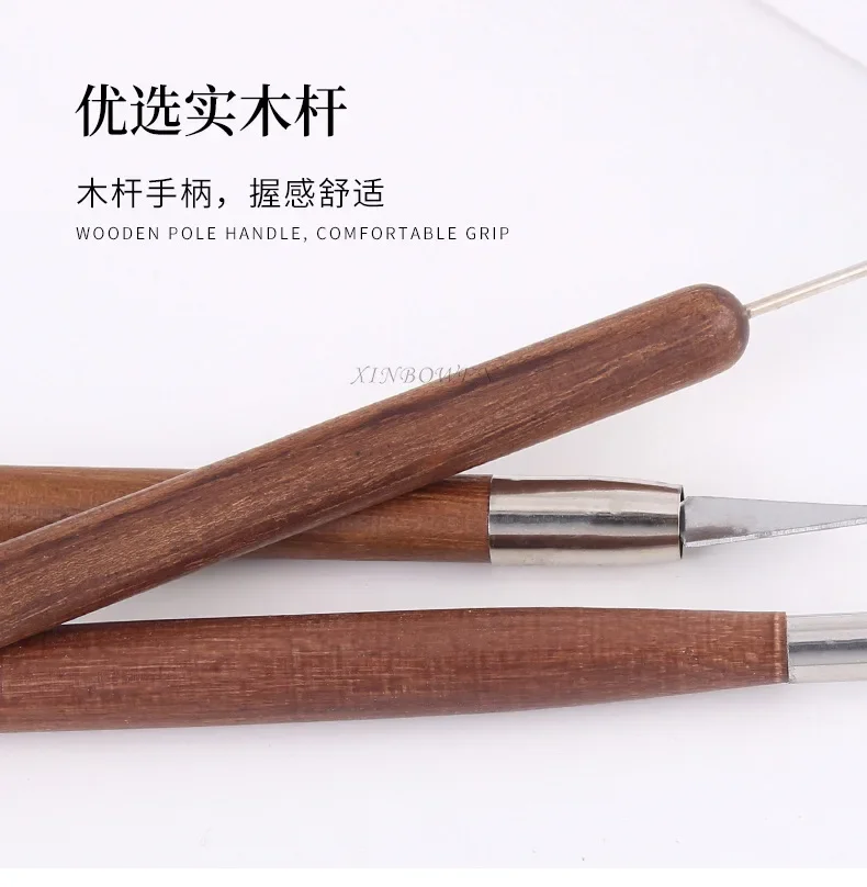 6-piece Pottery Tool Set Ceramic Clay Sculpture Modeling Art Scraper Tool Set for Drawing and Repairing Clay Sculptures