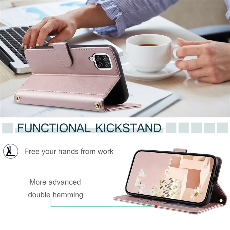 A12 Case For Samsung Galaxy A12 Wallet Card Leather Flip Case For Samsung A12 A 12 Case Protective Cover Coque Fundas Shell_voghion.com