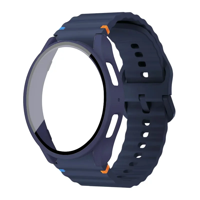 Dual Pack Protective Case and Strap with Tempered Glass and PC Bumper
