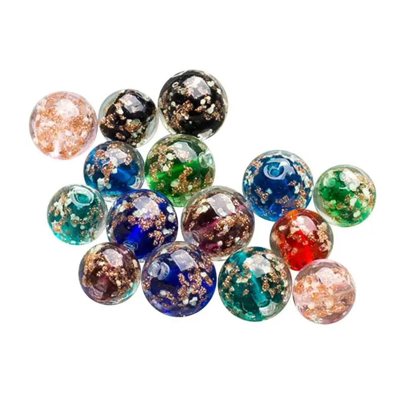 

40Pcs Glowing Round Bead Lampwork Style Large Candy Bracelets Crackle Lampwork Candy Bracelets Crystal Glass Candy Bracelets