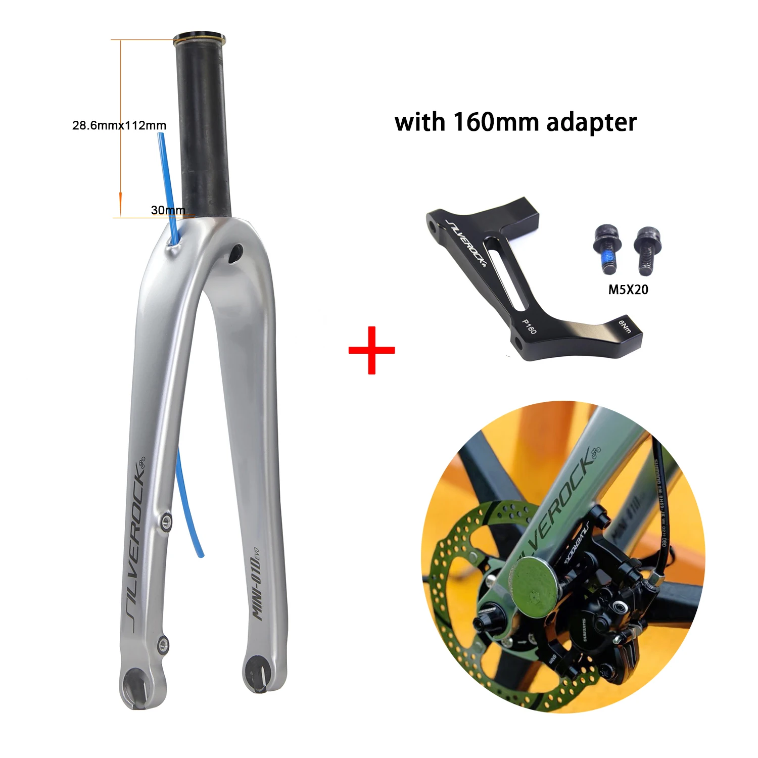 SILVEROCK MINI-01D カーボンフォーク 16インチ Silverock MINI-01D