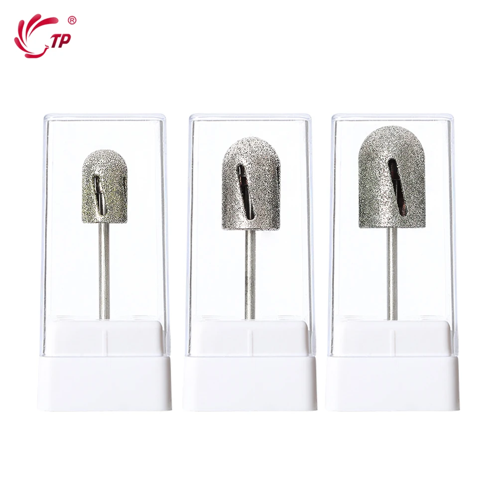 TP Cone Diamond Nail Drill Bit 3/32" Rotary Burr Milling Cutter Cuticle Clean Manicure Pedicure Electric Bit Foot Care Nail Tool nail drill bit,nail drill bits
