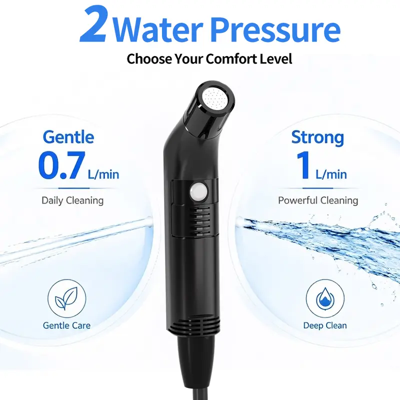 2.5L Portable Electric Bidet Rechargeable Shataf Hand Bidet Butt Sprayer for Personal Hygiene Cleaning Travel Camping Bidet - Image 3