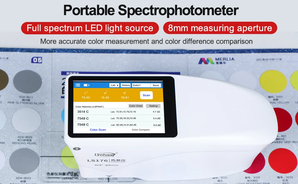 Spectrophotometers Spectro Colorimeter LS176 D/8° Whiteness and Yellowness Spect
