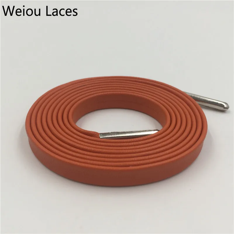 Official Weiou Luxury Goatskin Soft Leather Flat Bootlaces Customized Sneakers Shoe Laces Designer SheepSkin Shoelaces 130cm/51