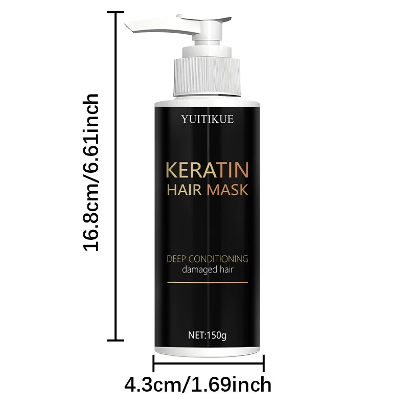 Keratin Hair Mask, a 4-in-1 moisturizing hair mask that improves hair shine and is especially suitable for dry and coarse hair.
