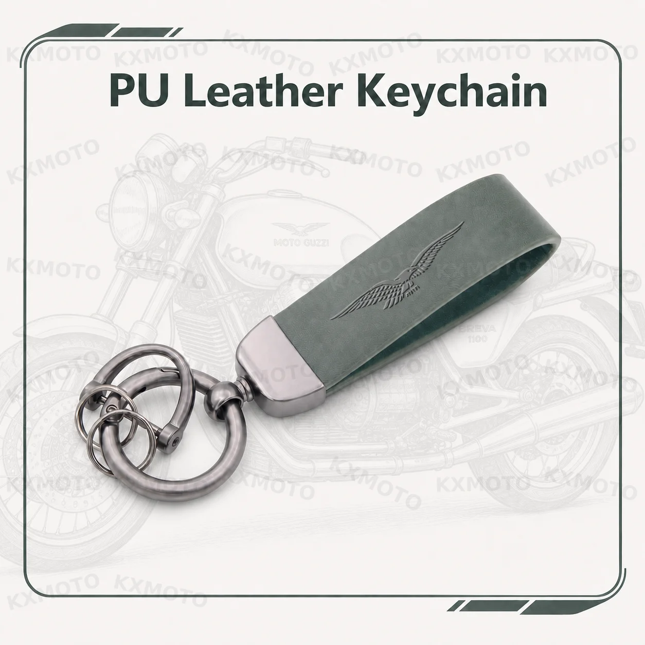 Luxury PU Leather Motorcycle Keychain