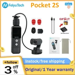 FeiyuTech Feiyu Pocket 2S 3-Axis Gimbal Camera Split Design Magnetic Base 1 / 2.5-Inch Sensor 130 ° Field of View Ultra HD 4K