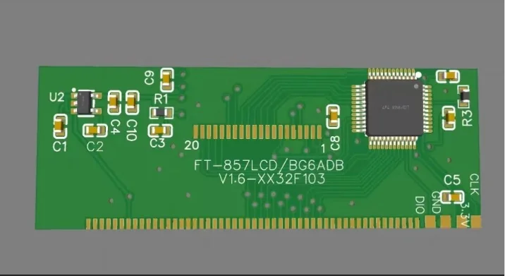 Yqwsyxl Lcd Screen Display Substituição Parte Problema Zebra Stripes Yaesu Ft857 Ft957d Novo Oem - Imagem 5