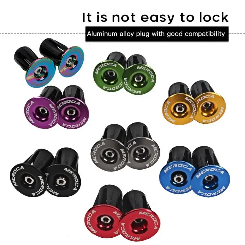 1 Pair Bike Handlebar End Plugs Aluminium Alloy MTB Road Bicycle Grips Bicycle Currency Handlebar Plug Handle Plug Parts