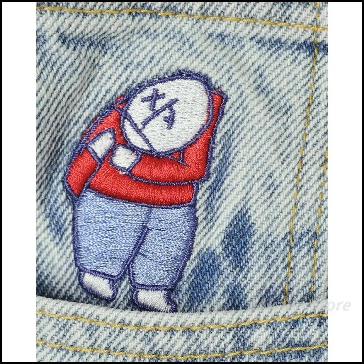 Description Picture 3 of itemBig boy Embroidery Denim shorts Hot Sell Men Y2K basketball Skate Harajuku Men 2024 New in Streetwear Baggy Jeans men clothing